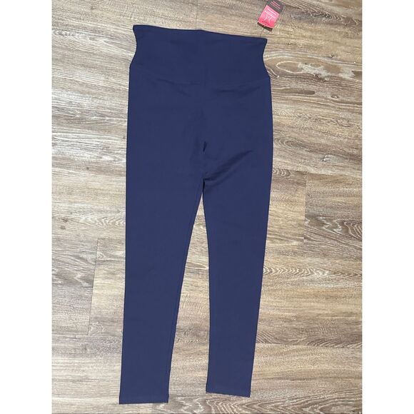 Yummie Tummie blue cotton wow leggings shape wear tummy taming L - Picture 2 of 7